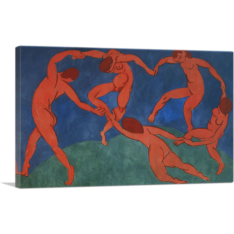 «Dance 1909» par Henri Matisse - reproduction d'art sur toile tendue, H 18 po x l 26 po x P 0,75 po