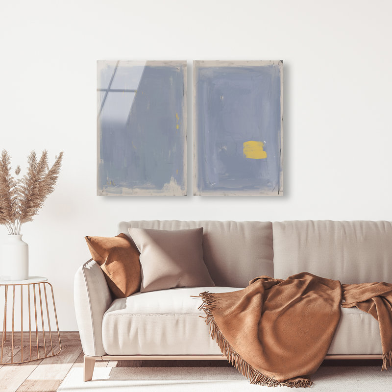 Painted Morning Set High-Gloss Frameless Acrylic Glass Wall Art Abstract Print by Oliver Gal, Ready to Hang, 10 x 15