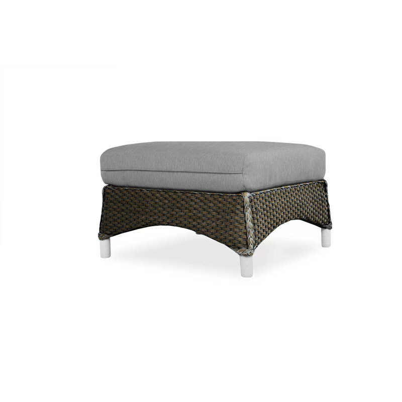 Mandalay Outdoor Ottoman, Loveboat Mint, Mink