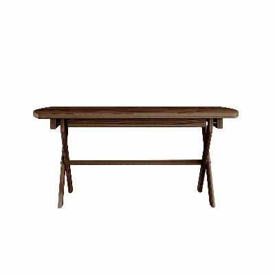  Table pliante ovale d'extérieur, teinte champignon