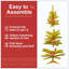 Arbre de Noël doré avec 50 lumières UL et 122 pointes en PVC - Arbre de Noël artificiel pré-éclairé pour la décoration d'intérieur