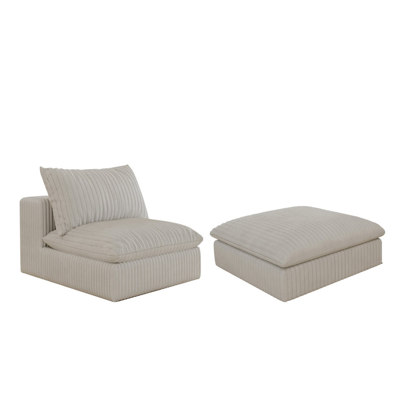 1 siège central + 1 repose-pieds-BLANC, Blanc