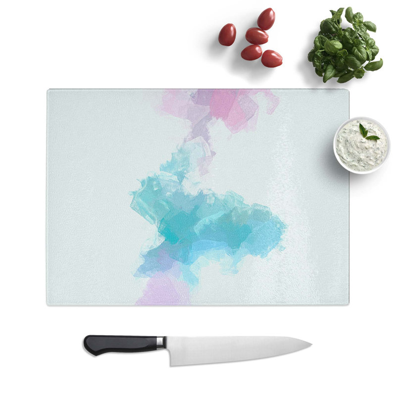 Tempered Glass Wonders of Colour in Abstract Chopping Board, 28.5 cm W x 20 cm L