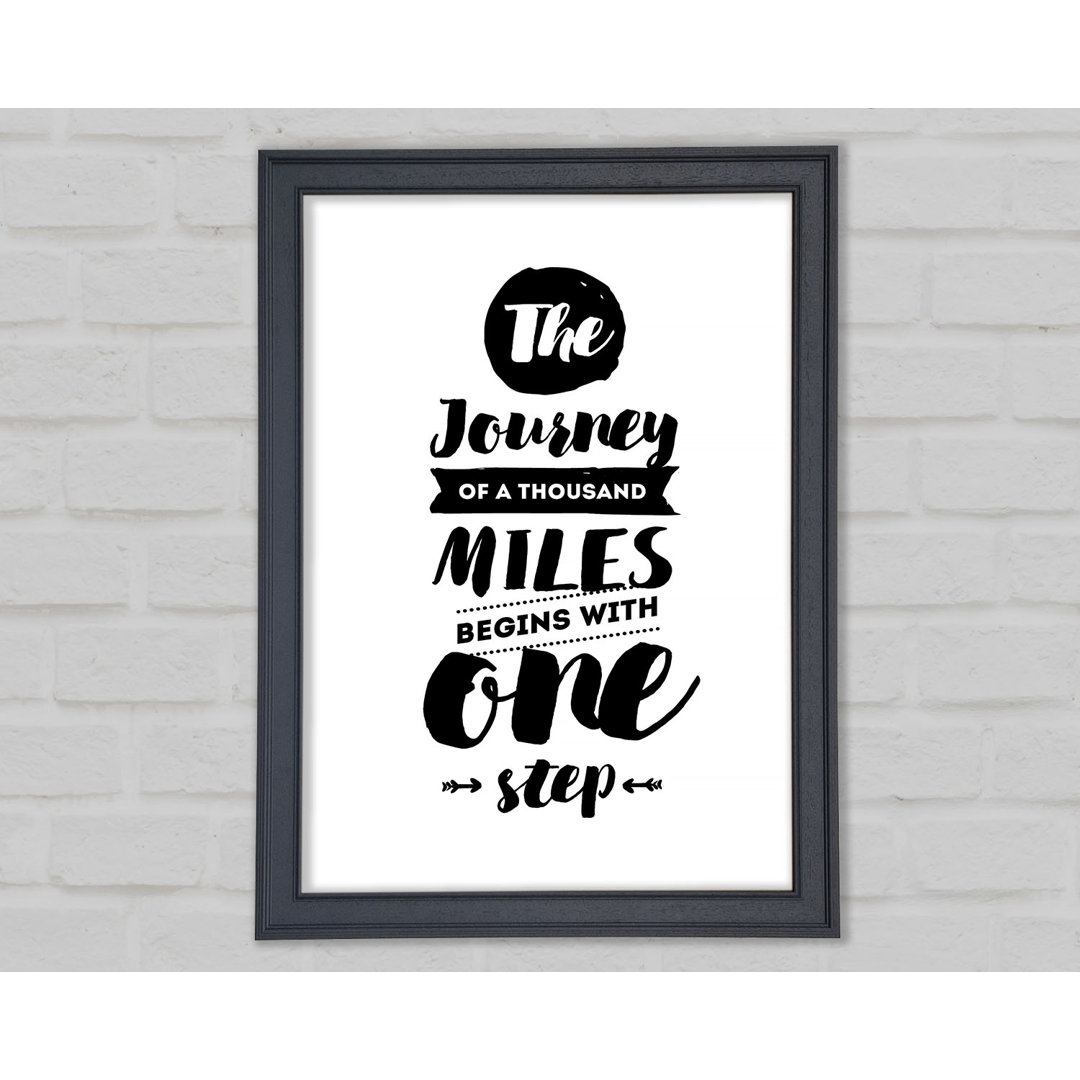 Die Reise der tausend Meilen - Single Picture Frame Typography