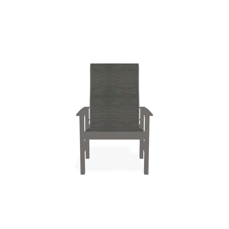 Leeward Sling Marine Grade Polymer Arm Chair, Sicily, Warm Gray