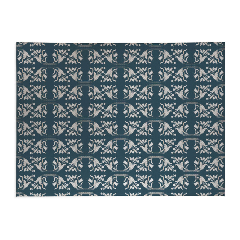 Mira Low Profile Kitchen Mat, Rectangle 3' x 5', Teal