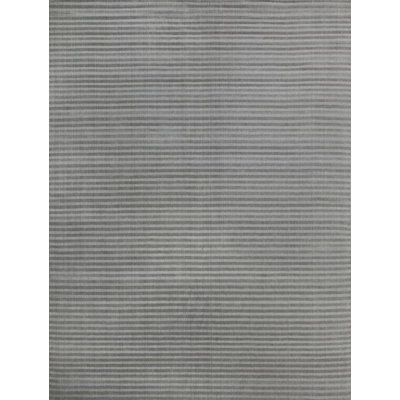 Wool Striped Area Rug in Gray