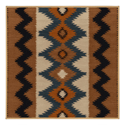 Washable Navajo Chevron Southwestern Area Rug
