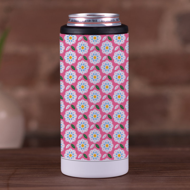 Motif de fleurs roses 12 oz manchon pour boisson