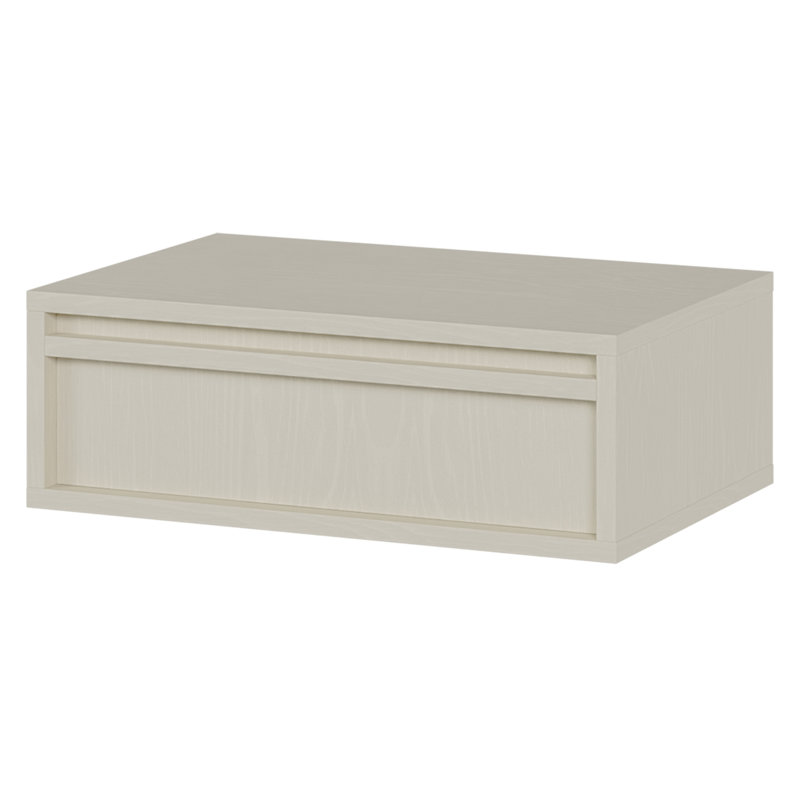 Akhi 50cm W Manufactured Wood Bedside Table, Beige