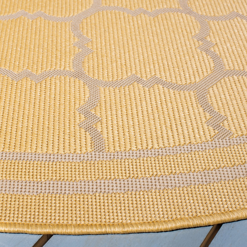 Almida Performance Geometric Indoor/Outdoor Area Rug, Round 6'7"