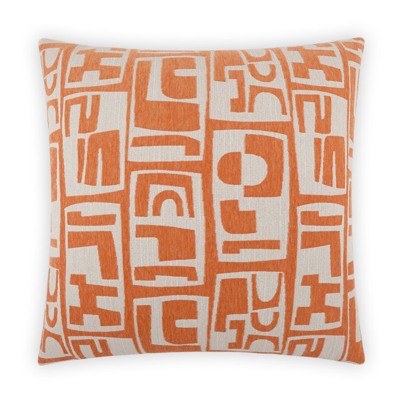 Coussin décoratif Toro, Orange, Carré 36 po