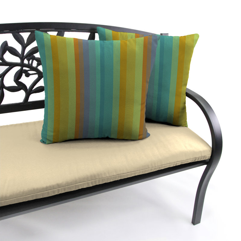 Sunbrella Outdoor Throw Pillow, Astoria Lagoon Striped