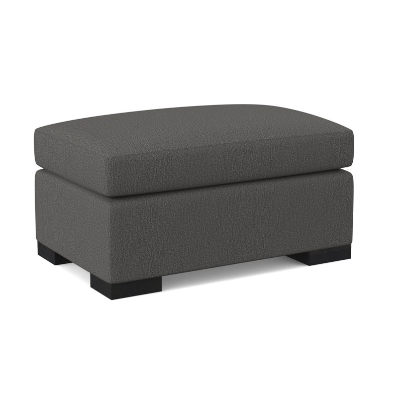 Elkins Ottoman, Espresso, Elise Linen