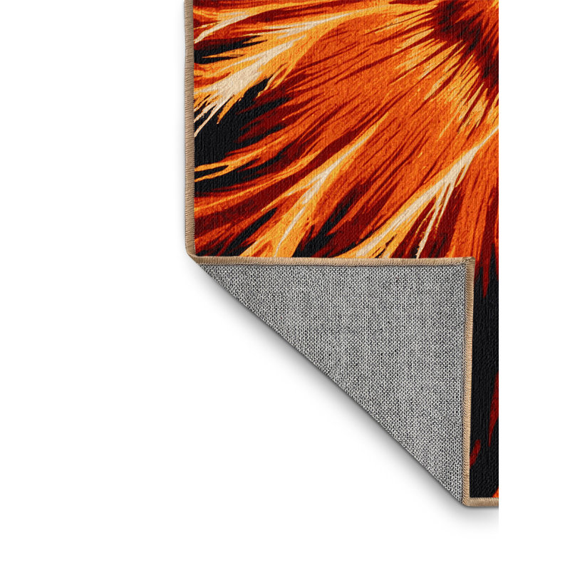 Tapis brun lavable à la machine, Rond 4 pi