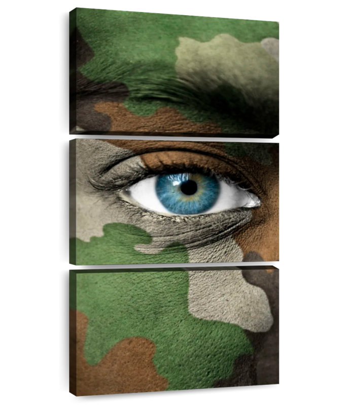 Military Face Camouflage, 62" H x 30" W