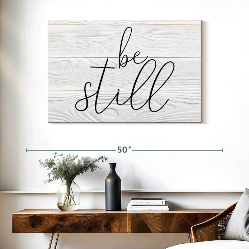 Tergel Be Still Typography I, 26" H x 39" W