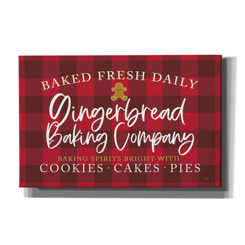 «Gingerbread Bake Company» par Lux + Me, art mural sur toile, H 26 po x l 40 po x P 1,5 po