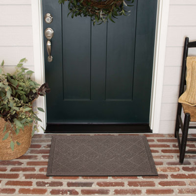Lozoya Jacquard Impressions Recycled Rubber All Weather Outdoor Door Mat
