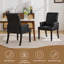 Fauteuil capitonné rembourré à dossier haut, similicuir-1886541569