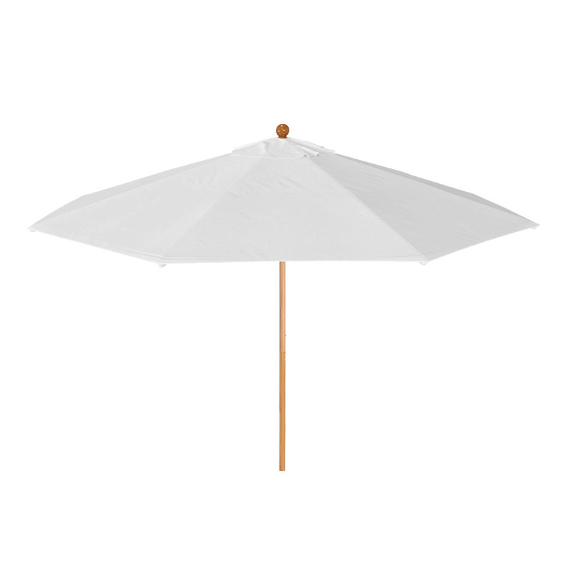 Parasol en bois de teck 11 pi, Blanc