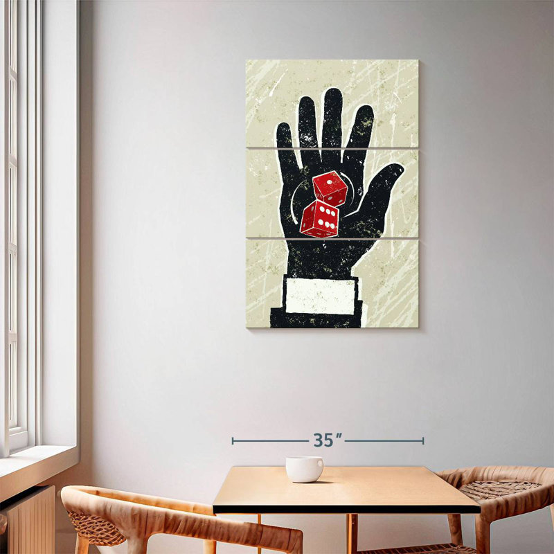 Senne Dice On Hand, 57'' H X 36'' W