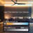 Gossamer 52'' Indoor Ceiling Fan with Light and Remote, Ceiling Fan with LED Light Kit, Modern 3-Blade Design, Quiet 6-Speed DC Motor - Matte Black-89481472-89481473