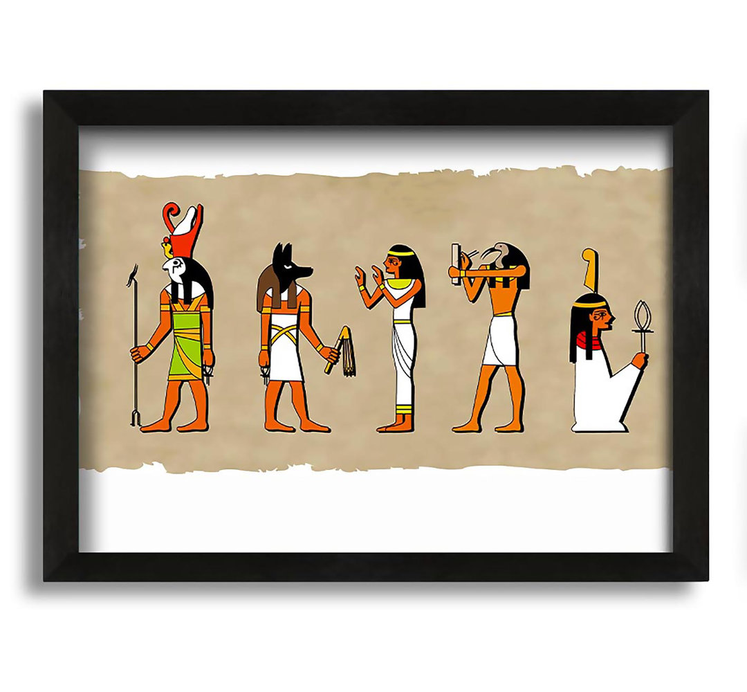 Gerahmtes Leinwandbild Egyptian Gods