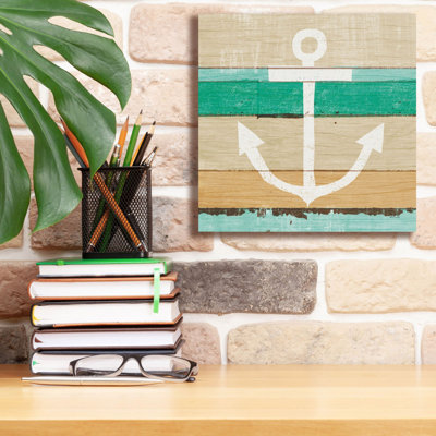 «Beachscape 3 Anchor Green» par Michael Mullan, art mural sur toile