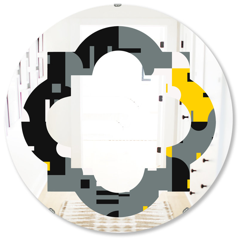 Miroir mural quadrilobe, H 31,5 po x l po