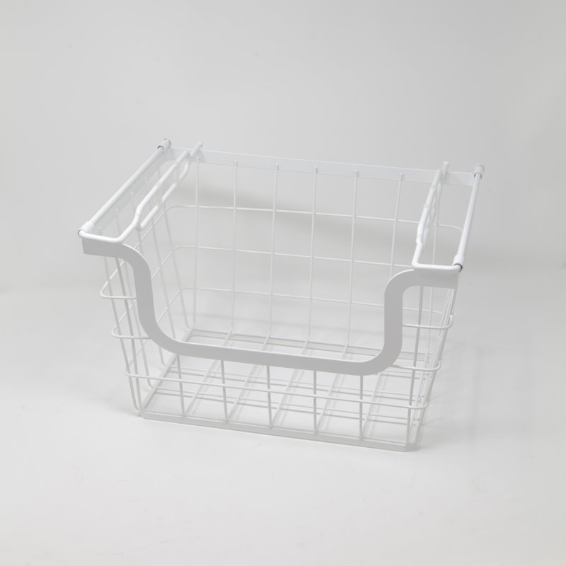 Panier en métal Origami, Blanc