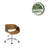 Faux Leather Mid Century Office Chair-1243854169