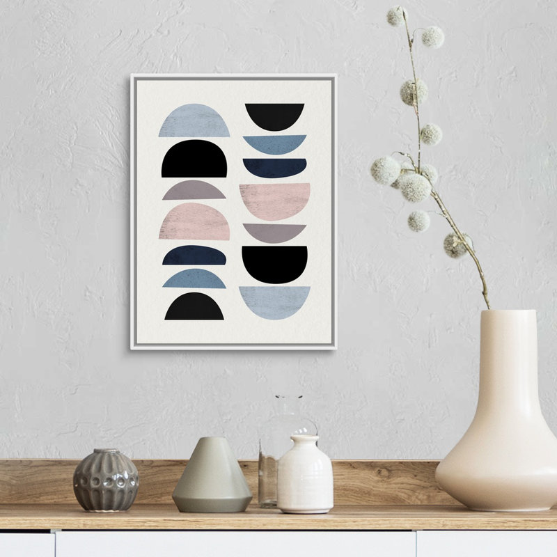 « Style doux Mid-Century » par Urban Epiphany-reproduction d’art sur toile, Cadre blanc, H 18 po x l 14 po x P 1,75 po