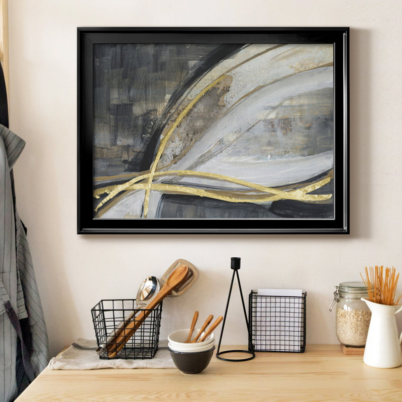 Toile encadrée Twist Vortex II - prête à être accrochée, Noir, H 22,5 po x l 30,5 po x P 1 po