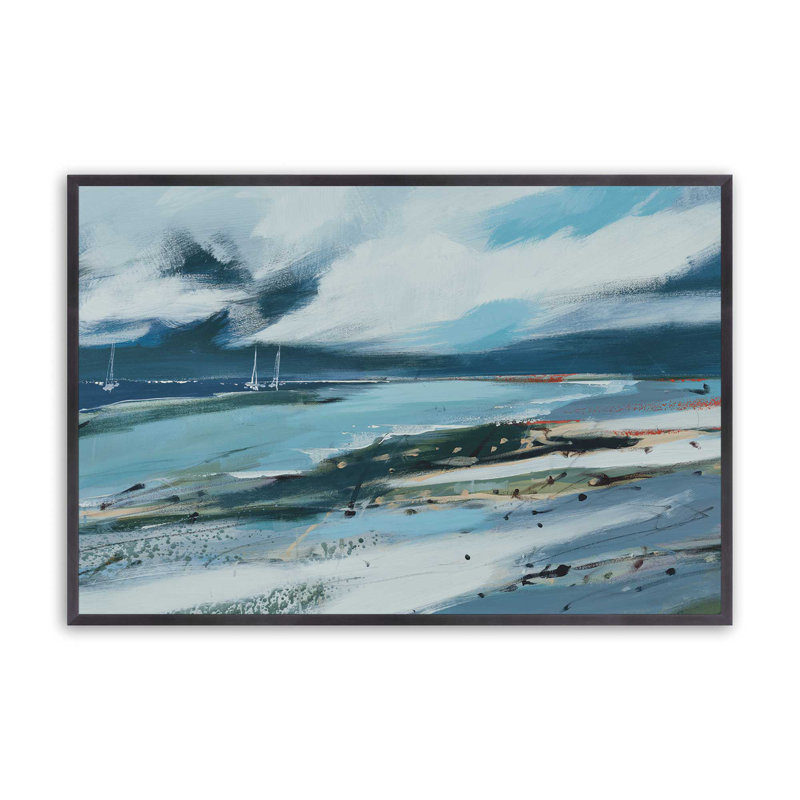 Imprimé Call of the Ocean, H 13,25 po x l 17,25 po, Zinc patiné