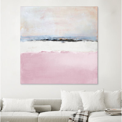 «Pink Sea Abstract» par Lanie Loreth, reproduction d'art sur toile tendue