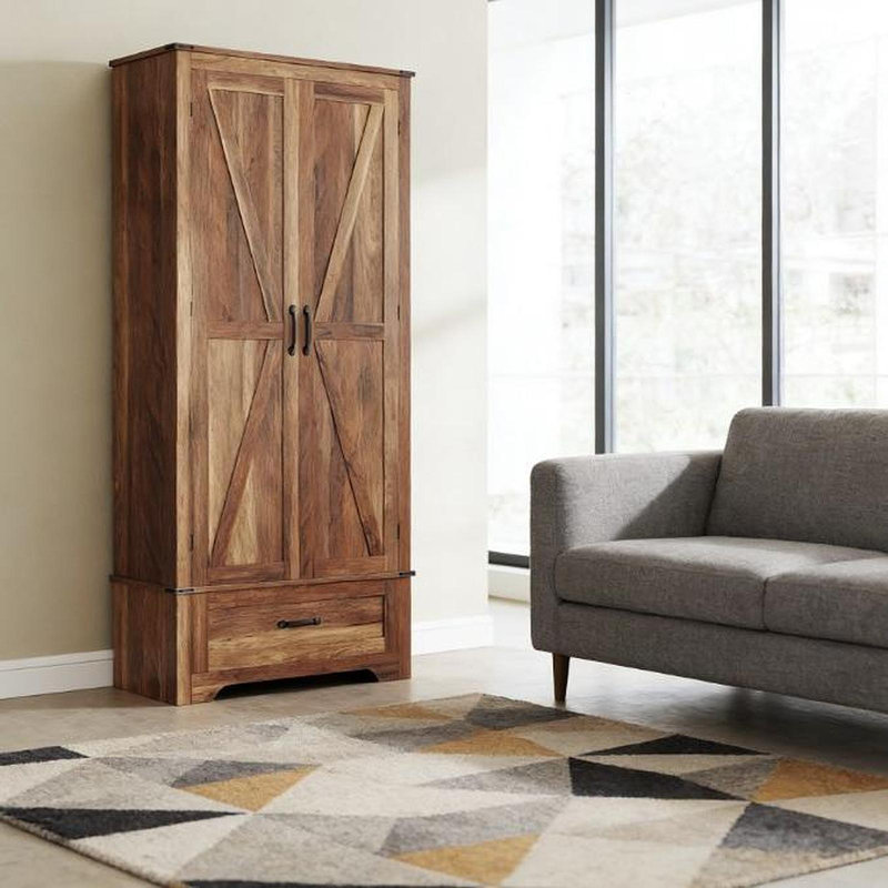 Armoire de cuisine, armoire avec tablettes réglables