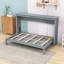 Lit escamotable simple en bois avec armoire peu encombrante