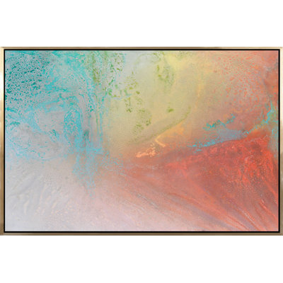 Oh to be Happy - peinture sur toile à cadre flottant