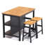 Ensemble de table de salle à manger 3 pièces, avec table fixe-119755422