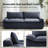 Padillo 89.75" W All-Foam Sofa with Removable Back Cushions -640189387