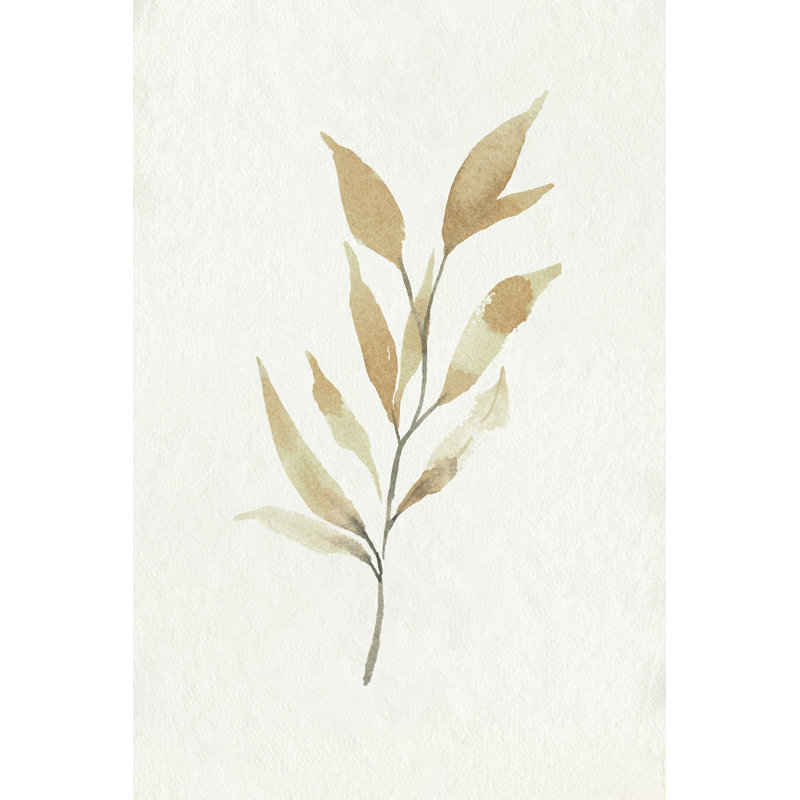 Soft Autumn Branch II - Painting, 122cm H x 81cm W, Black Floater Framed