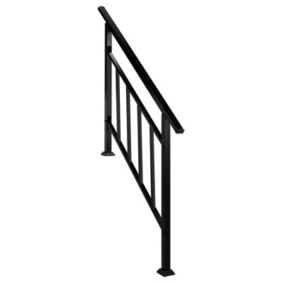 Rampe d'escalier réglable en fer forgé de 1 à 3 marches