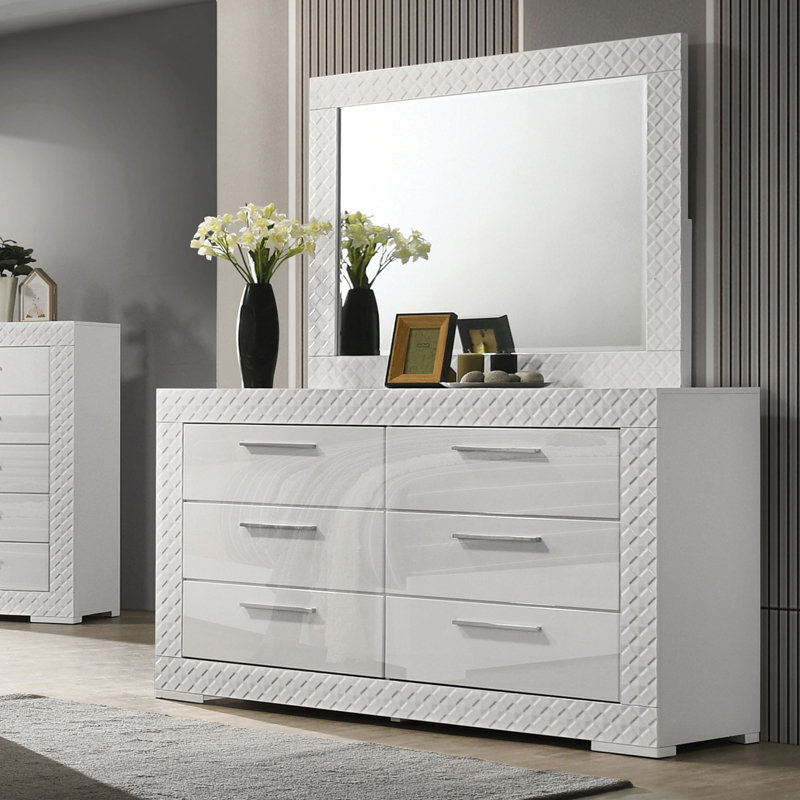 Commode Whitby Glam, blanc