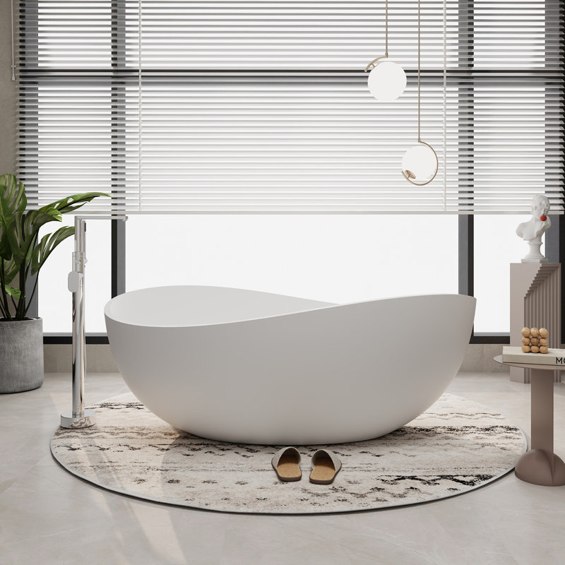Baignoire de trempage autoportante 63 po x 37 po