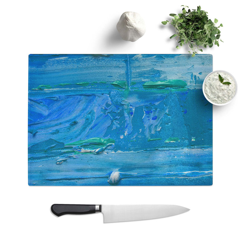 Tempered Glass Art Painting Vol.19 Chopping Board, 39 cm W x 28.5 cm L