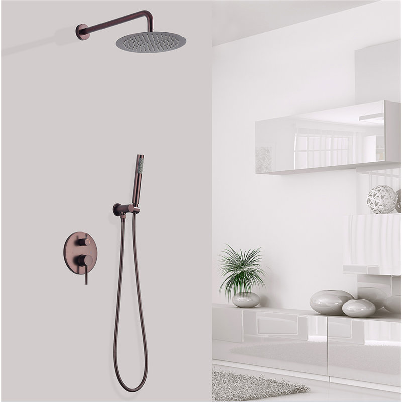 Pomme de douche double standard / double, Rouge / brun