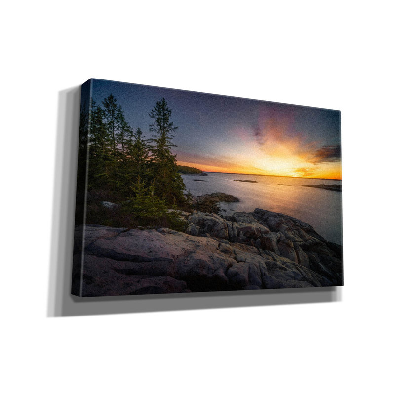 «Sheepscot Dawn» par Rick Berk, art mural sur toile, 18 po x 12 po
