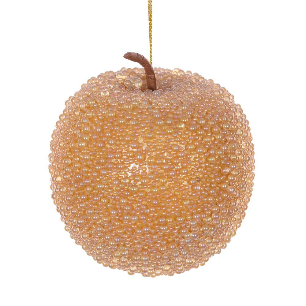 5" Bauble, Gold Beaded
