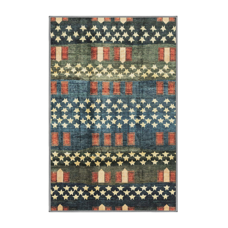 Abstract Indoor Rug, Rectangle 2' x 4'